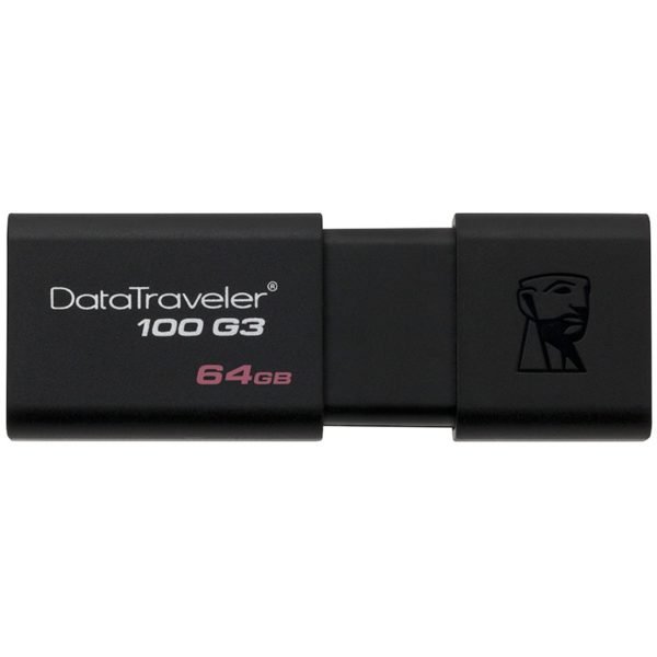 Kingston DT100G3 Flash Drive - USB Flash Drives, USB 3.0, High Speed, Black - 64GB 2