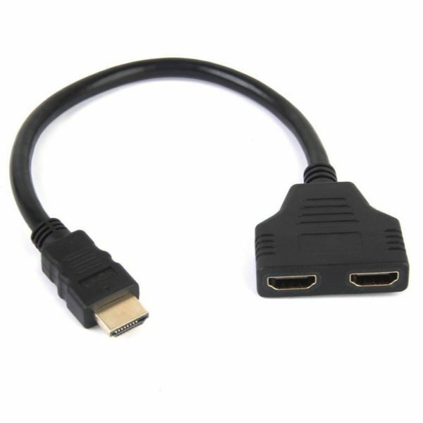 1080P HDMI Splitter Male to Female Cable Adapter Converter HDTV 1 Input 2 Output black 2
