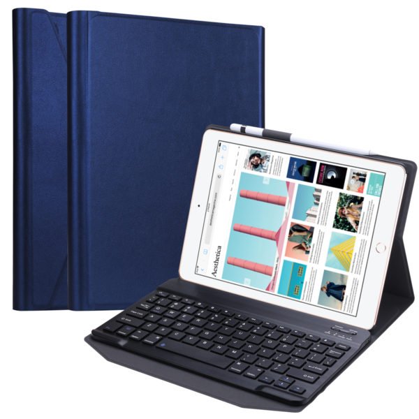9.7 inch Mini Wireless Bluetooth Keyboard Touchpad Tablet PC Keyboard for Android iOS - Blue 2