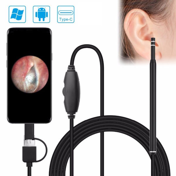 5.5mm Visual Earwax Cleaner Android Endoscope Camera OTG Android USB Otoscope Ear Health Care Inspection Tool Camera 2