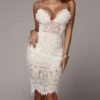 Spaghetti Strap Eyelash Lace Babydoll Dress 3