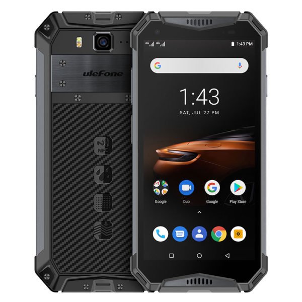 Ulefone Armor 3W IP68 Waterproof Mobile Phones Android 9.0 5.7" Helio P70 6G+64G Face ID NFC Global Version Smartphone black 2