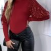 Long Sleeve Sequin Casual Blouse 3
