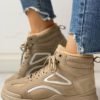 Suede Eyelet Lace-Up Casual Boots 3