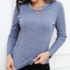 Pearl Studded Collar Rib Top 3