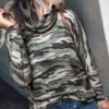 High Neck Camo Print Top 3