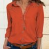 Solid Long Sleeve Bottoned Casual Shirt 3