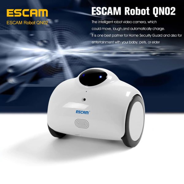 ESCAM QN02 WiFi Robot Camera - Wi-Fi, iOS + Android ,Smartphone App, 720P, 2 Way Audio, 4400mA Battery 2