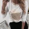 Long Sleeve Patch Casual Blouse 3