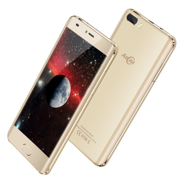 Gold Allcall Rio Smartphone 5.0 Inch Android 7.0 Quad Core 1GB RAM 16GB ROM 8MP+2MP Dual Rear Phone 2