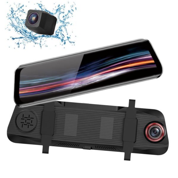 T11 + 9.66in Full Screen 1080p + 720p HD Front Camera Rearview Mirror Recorder 2