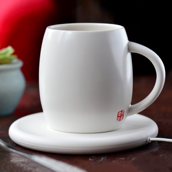 55Degree Intelligent Constant Temperature Ceramics Mug Wireless Charging Heating 2