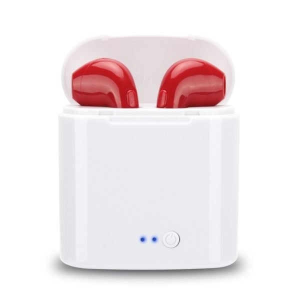 HBQ i7s TWS Wireless Mini In-ear Bluetooth 4.2 Binaural Headset Stereo Sound Noise Cancellation Earbuds-Red 2