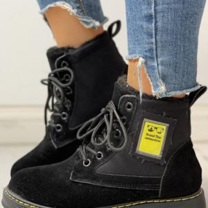 Eyelet Lace-Up Ankle-Boots