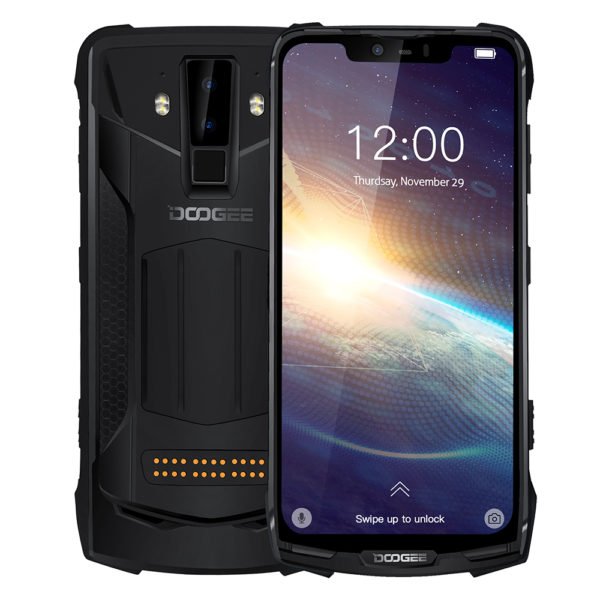 DOOGEE S90 Pro IP68/IP69K Rugged Mobile Phone Android 9.0 Smartphone 6.18'' FHD+ Display Helio P70 Octa Core 6GB 128GB 16MP Cam black_Non-European 2