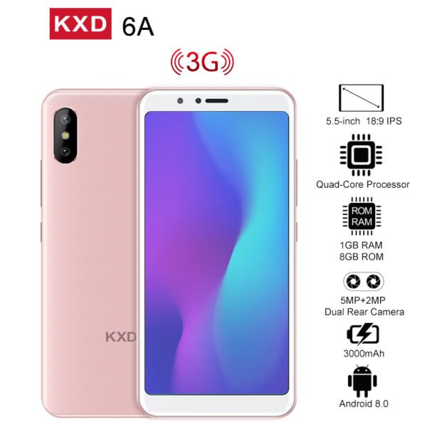 KXD 6A Android OS v8.0 Mobile Phone Octa-Core 1.3GHz 8GB+1GB Bluetooth v4.0 Cell Phone blue 2