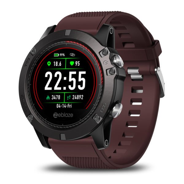 Zeblaze VIBE3 ECG Smart Watch Men Sport Waterproof Electrocardiogram Sleep Monitoring Fitness Tracker Red 2