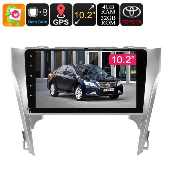 2 DIN Car Media Player - For Toyota Camry, 10.2- Inch, Bluetooth, WiFi, 3G&4G GPS Navigation, CAN BUS, Google Play 2