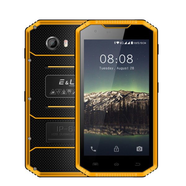 EL W7S IP68 Waterproof Mobile Phone - 2GB RAM 16GB ROM, 5.0 Inch HD, Android 7.0 MT6737 Quad Core, 8.0MP+5.0MP - Yellow 2