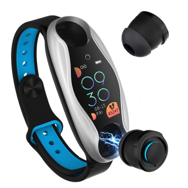 LEMFO LT04 Fitness Bracelet Wireless Bluetooth Earphone 2 In 1 Bluetooth 5.0 Chip IP67 Waterproof Sport Smart Watch Silver 2