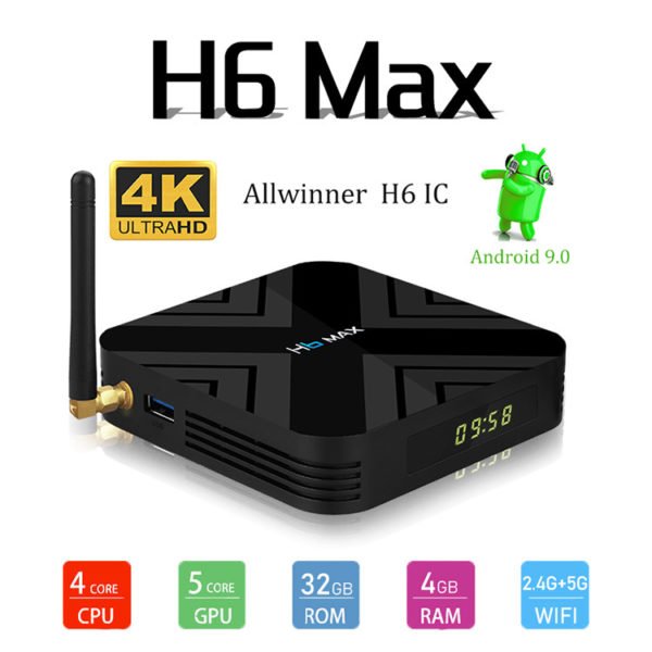 H6 MAX TV BOX - British Standard 4G+32GB Black 2