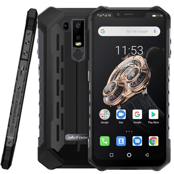 Ulefone Armor 6S Waterproof IP68 NFC Rugged Mobile Phone Helio P70 Otca-core Android 9.0 6GB 128GB wireless charge Smartphone black 2