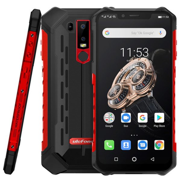 Ulefone Armor 6S Waterproof IP68 NFC Rugged Mobile Phone Helio P70 Otca-core Android 9.0 6GB 128GB wireless charge Smartphone red 2