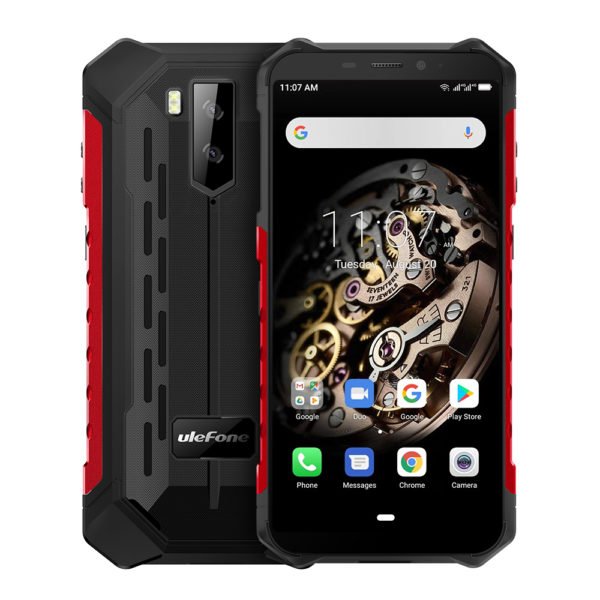 Ulefone Armor X5 MT6763 Octa core ip68 Rugged Waterproof Smartphone Android 9.0 Cell Phone 3GB 32GB NFC 4G LTE Mobile Phone red_Non-European 2
