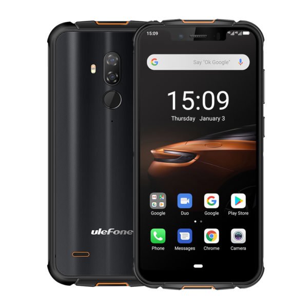 Ulefone Armor 5S Waterproof IP68 NFC Rugged Mobile Phone MT6763 Otca-core Android 9.0 4GB+64GB wireless charge 4G LTE Smartphone black_Non-European 2