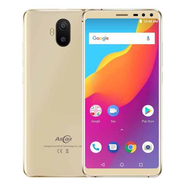 AllCall S1 5.5 Inch Mobile Phone 2GB RAM Android Quad Core Four Camera Smartphone (Gold) 2