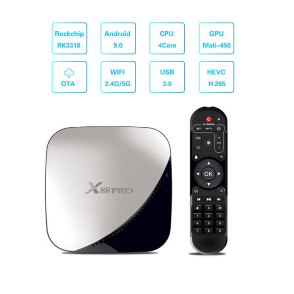 Professional X88 PRO TV BOX 2G+16GB silver_US 4G+64GB 2