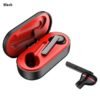ROCK TWS 5.0 Bluetooth Earphone Touch Control Sports Waterproof Stereo Wireless Earphones Dual Headsets with Mic Charging Box black 3