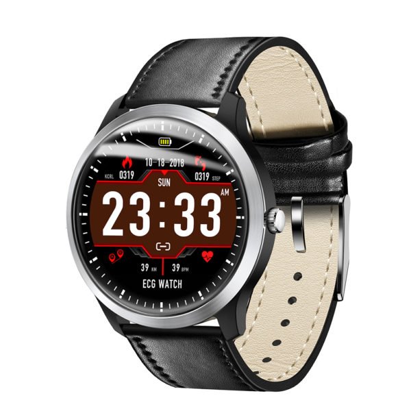 N58 Smart Watch Sports Bracelet PPG ECG HRV Report Heart Rate Blood Pressure Test Monitor Pedometer - Black 2