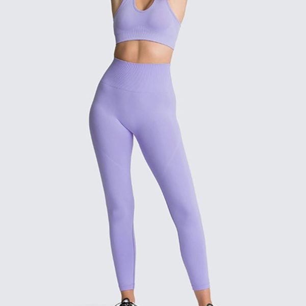 Fitness Yoga Crop Top and High Waisted Legging Set 2