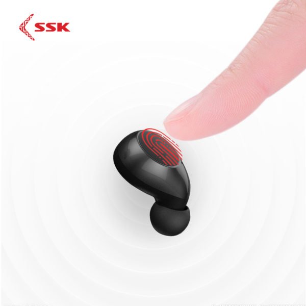 SSK TWS Real Wireless Stereo Bluetooth Earphone Noise Reduction High Compatibility Waterproof - Black 2