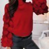 Mesh Puffed Sleeve Floral Blouse 3