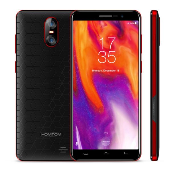 HOMTOM S12 MT6580 Quad Core Android 6.0 5.0-Inch 18:9 Screen 1GB RAM 8GB ROM Smartphone - Black Red 2