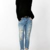 Solid Off Shoulder Fold-Over Casual Blouse 3