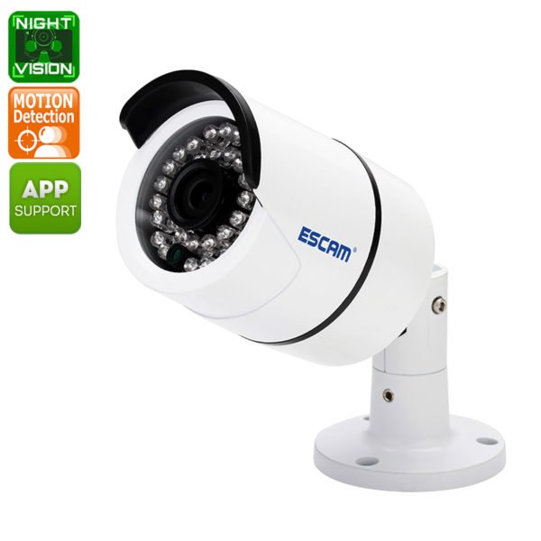 ESCAM QD410 IP Camera - 1/3 Inch CMOS, 2592x1520 Resolutions, H.265 Compression, ONVIF 2.0, iOS & Android App, 15M Night Vision 2