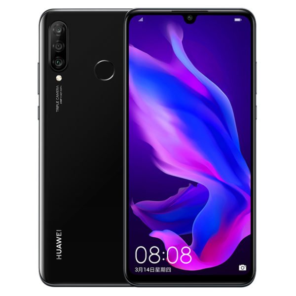 Huawei P30 Lite Nova 4e Smartphone 6.15 inch Kirin 710 Octa Core Android 9.0 32MP 4*Cameras Magic night black_4+128G 2