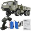 Fayee FY004A 1/16 2.4G 6WD Rc Car Proportional Control US Army Military Truck RTR Model Toys With camera+2 batteries_1:16 3