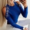 Cold Shoulder Studded Detail Blouse 3