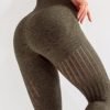 Solid High Waist Hollow Out Yoga Pants 3
