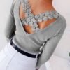 Solid Lace Crisscross Back Top 3