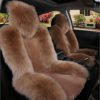 Black / Brown / Wine Wool Warm and Breathable Car Seat Covers Seat Covers Common For Universal Made of Australian Wool(Single Seat) 3