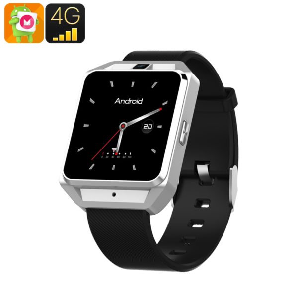 H5 Android Smart Watch - 4G, 1.54 Inch Touch Screen, Pedometer, Heartrate Sensor, Android 6.0, 5MP Camera 600 Mah(silver) 2