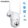 INQMEGA 1080P IP Camera WiFi PTZ 2.0MP Wireless Auto Tracking PTZ Speed Dome Home Security Camera Two Way Audio Cloud Storage Outdoor Waterproof Camera Max Support 128GB 3