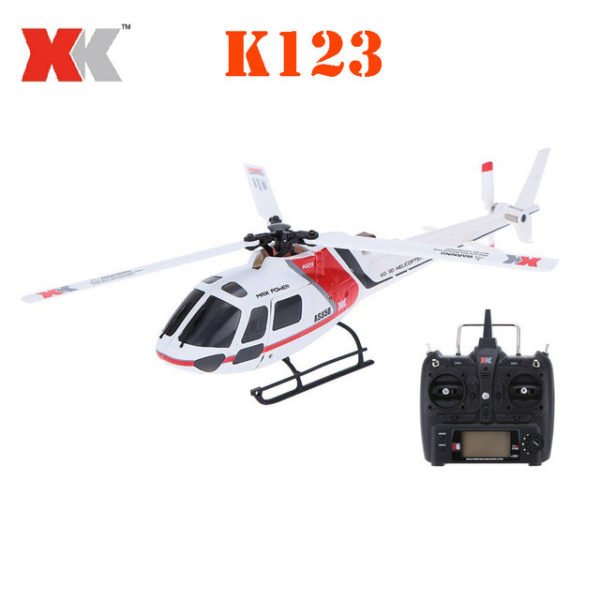 XK K123 Brushless RC Helicopter Scale 3D6G System RTF Upgrade WLtoys With remote control version 2