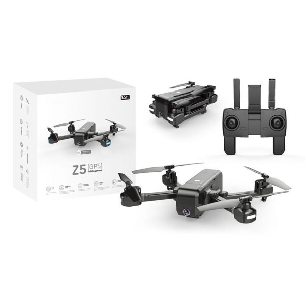 SJRC Z5 RC Drone Quadrocopter - 1080P Camera, GPS, 2.4G Wifi FPV, Follow Me Mode - Black, 2.4G 2