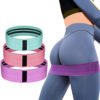 Booty Hip Bands Resistance Bands for Legs and Butt 5 pcs Sports Mesh Cotton Latex silk Home Workout Yoga Pilates Stretchy Flexible Thick Anti Slip High Elasticity Stretching Helps to Lift, Tighten 3